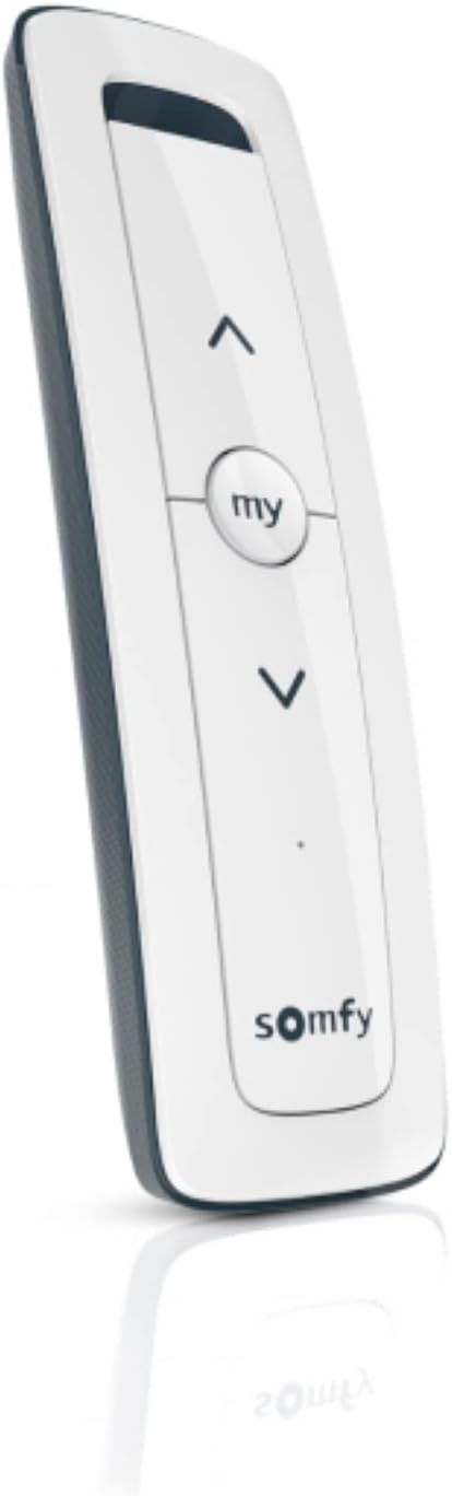 Somfy Remote Situo 1 Pure - 74300 RTS Control for 1 Motorized Shade or One Group of Multiple Shades - Omni-Directional, Saves Favorite Position, Elegant White - #1870571