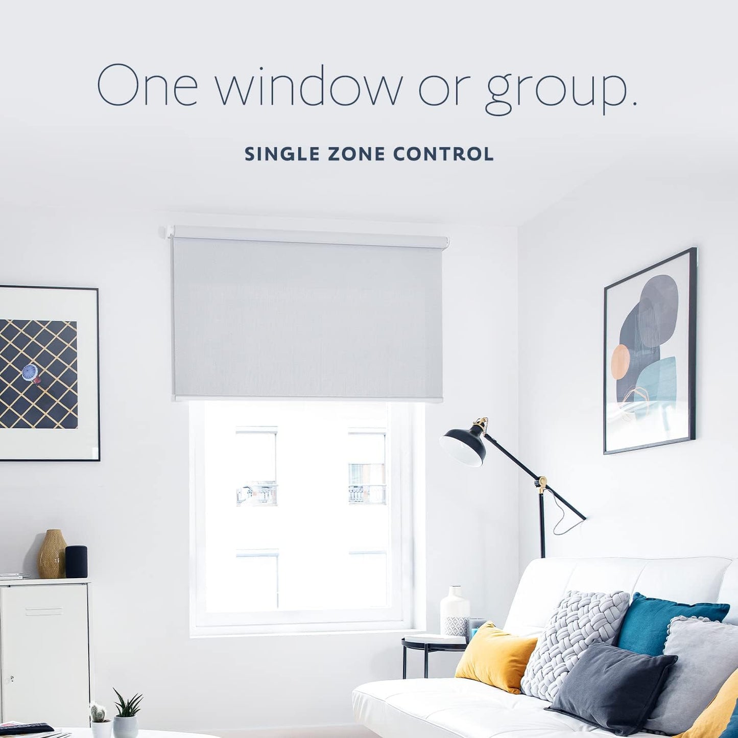 Somfy Remote Situo 1 Pure - 74300 RTS Control for 1 Motorized Shade or One Group of Multiple Shades - Omni-Directional, Saves Favorite Position, Elegant White - #1870571